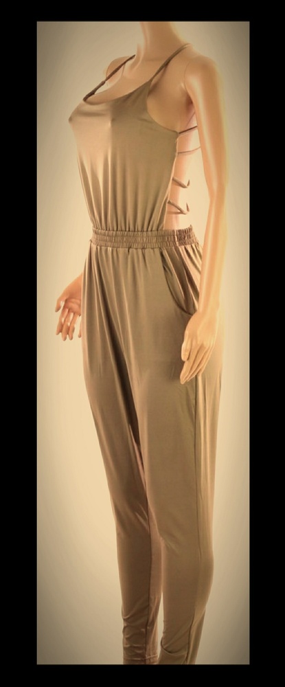 Mocha Strappy Jumpsuit